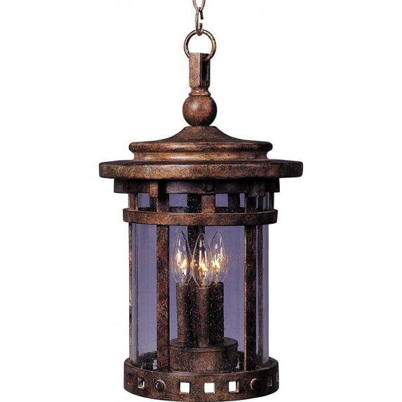Maxim Santa Barbara VX Three Light 19-Inch Outdoor Hanging Lantern - Sienna - 40039CDSE