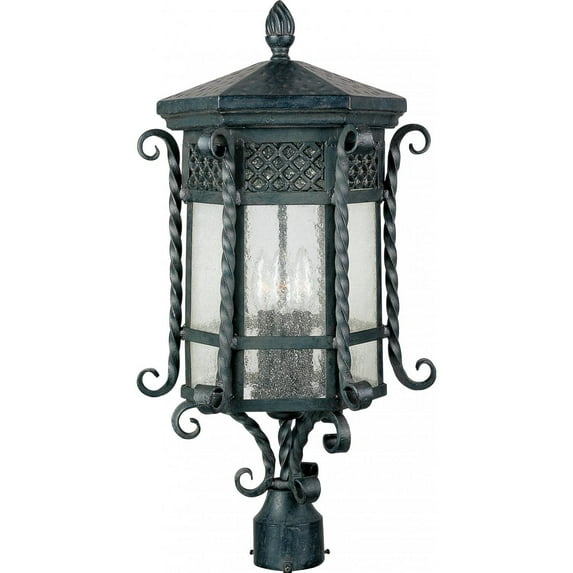 Maxim Scottsdale Three Light 22-Inch Outdoor Post Light - Country Forge - 30120CDCF