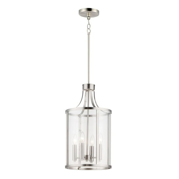 25253CLSN Maxim Lighting Sentinel - 4 Light Pendant-21.5 Inches Tall and 12 Inches Wide-Satin Nickel Finish    -Traditional Installation