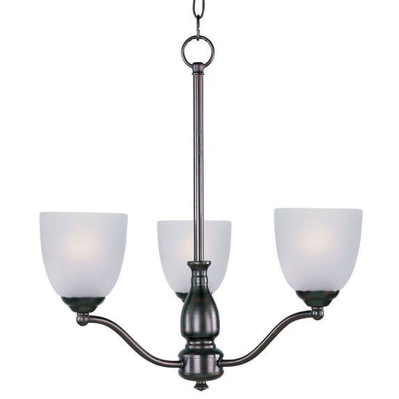 10064FTOI Maxim Lighting Stefan-Three Light Chandelier in Contemporary style-21 Inches wide by 22 inches high-Oil Rubbed Bronze Finish
