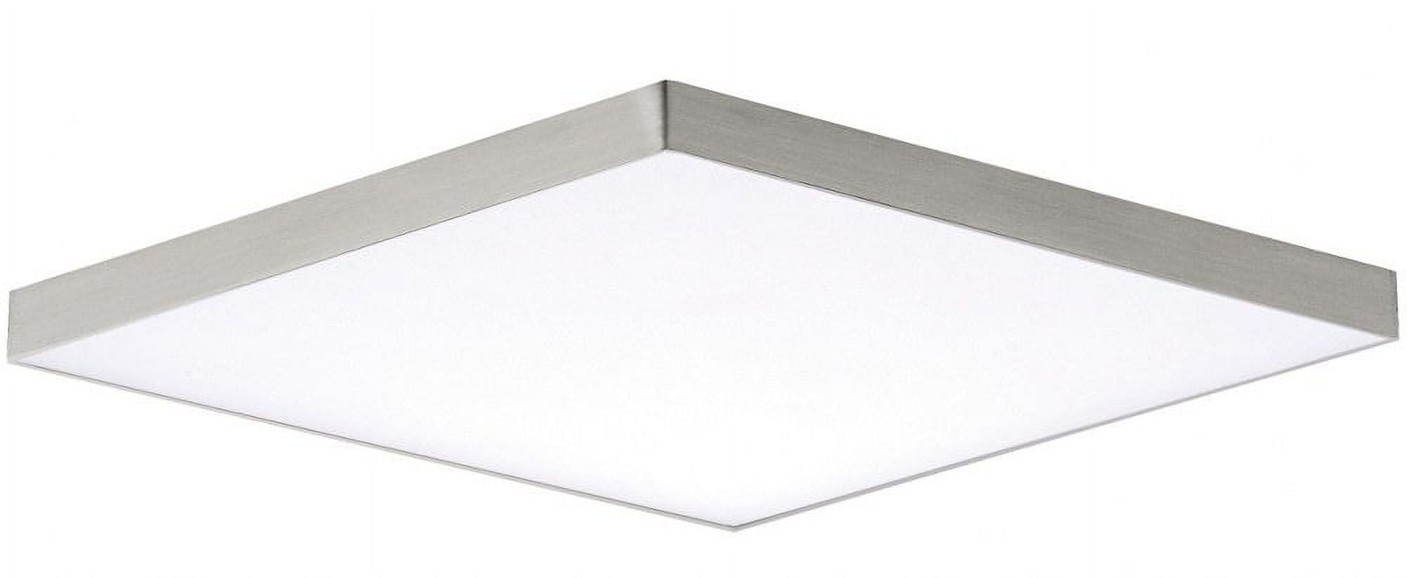 Satin Nickel 15" LED Flush Mount with White Acrylic Diffuser