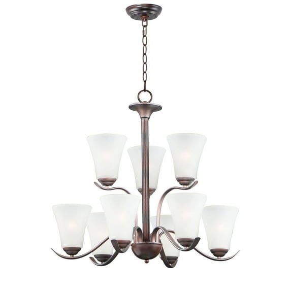 12076FTOI Maxim Lighting Vital-9 Light Chandelier-26 Inches wide by 25 inches high-Oil Rubbed Bronze Finish -Traditional Installation