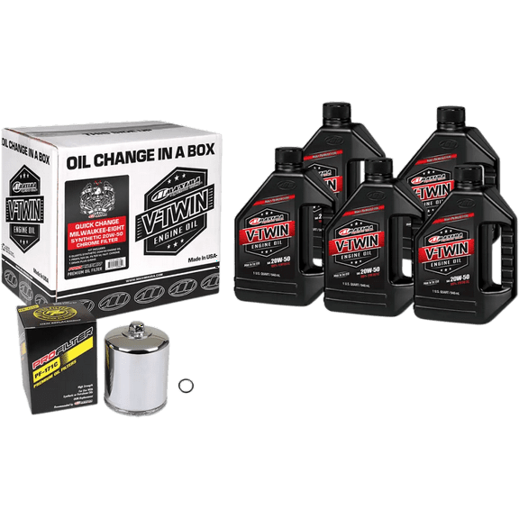 V-Twin Quick Change Kit Synthetic w/Chrome Filter, Milwaukee-Eight