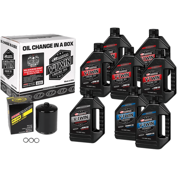 V-Twin Oil Change Kit Synthetic w/Black Filter, Milwaukee-Eight