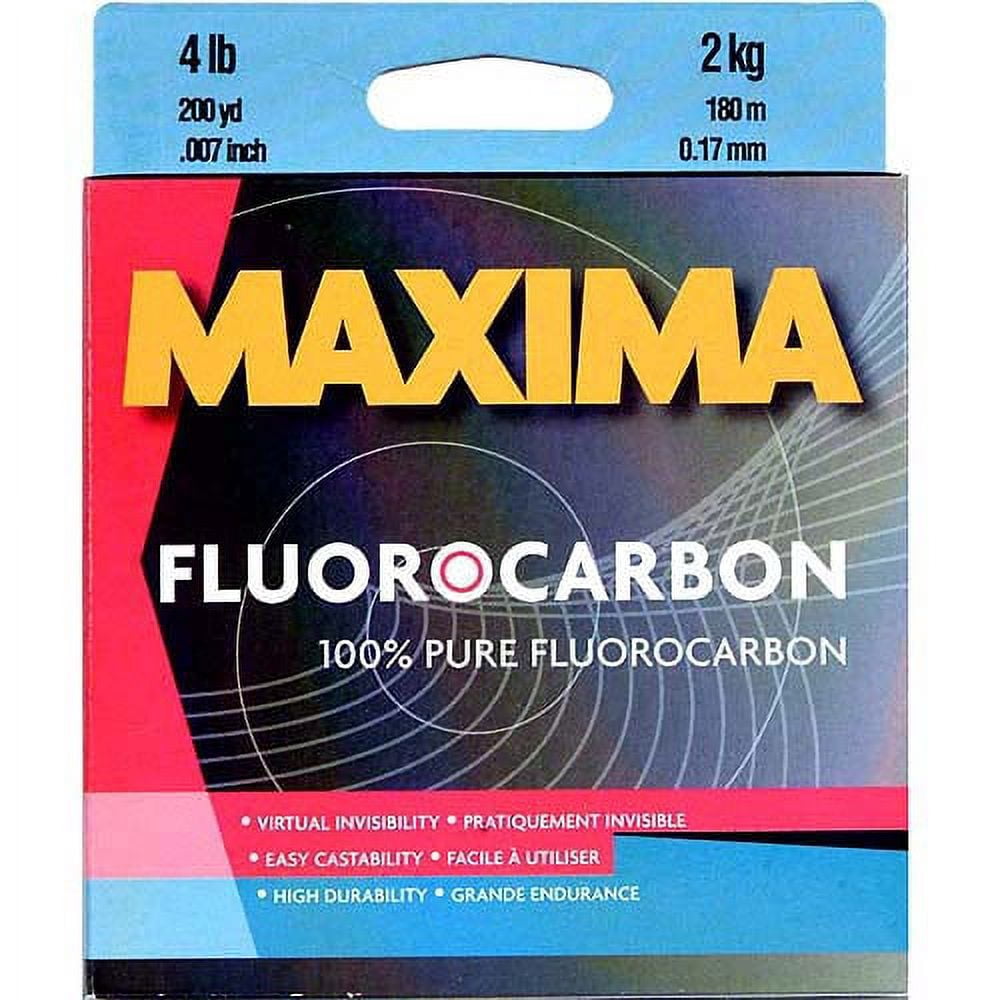 Maxima Fluorocarbon Fishing Line 4lb 200yd Clear