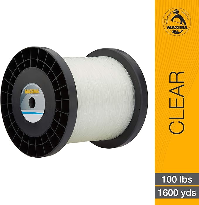 Maxima Bulk Spool Clear 100 pounds 1600 yards