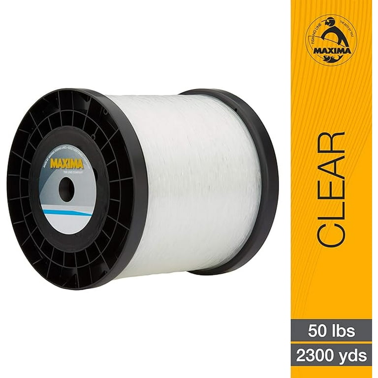 bulk spools of maxima fishing line Maxima Bulk Spool Clear 50 pounds 2300 yards
