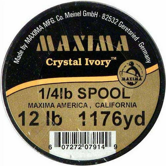 Maxima Crystal Ivory Guide Spools, 1176 yds, 12 lb