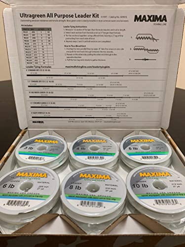 Maxima Fishing Line All Around Ultragreen Leader Tying Kit, Green, One Size (LKARUG)