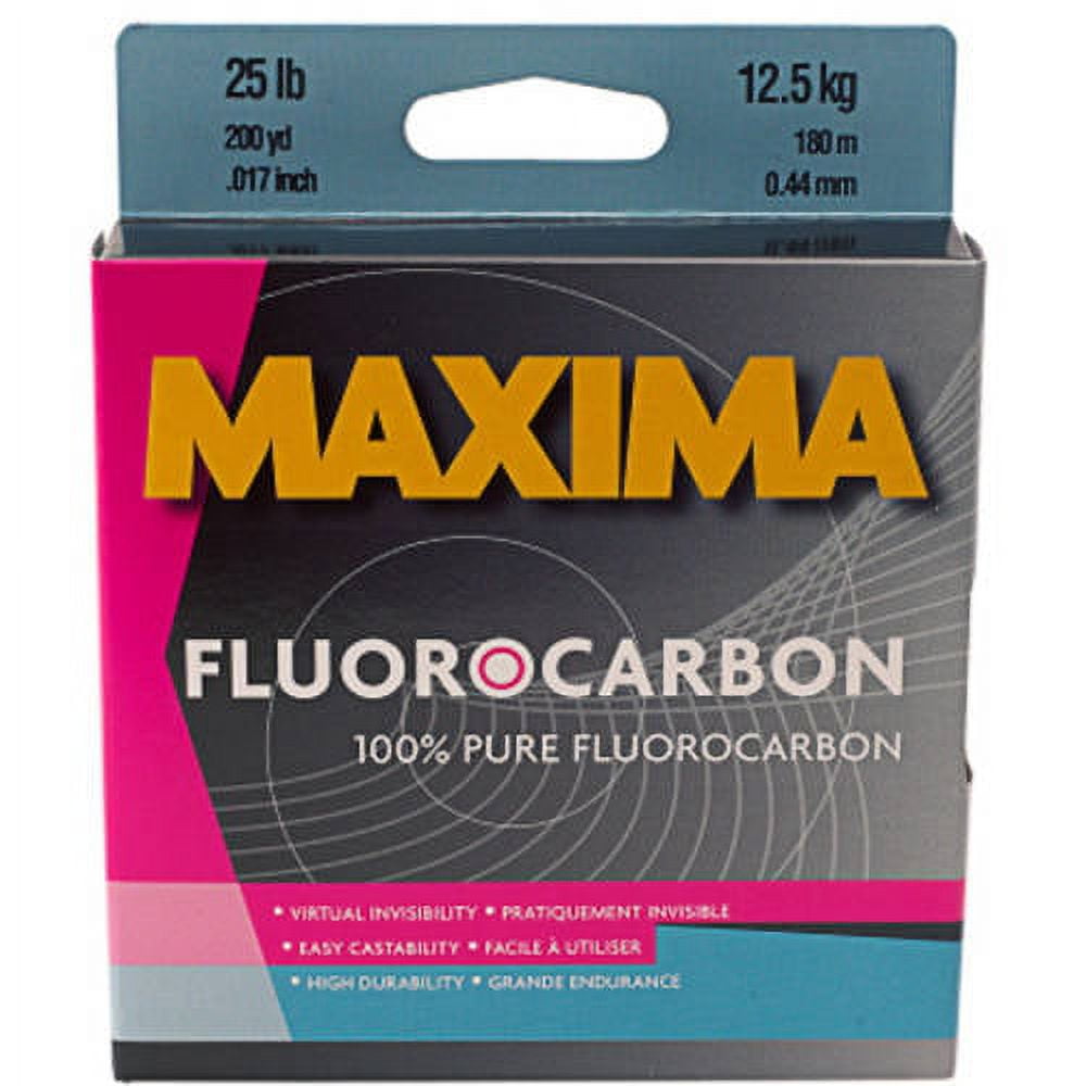 Maxima Fluorocarbon Fishing Line One Shot Spool, Clear