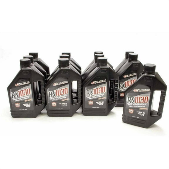 Maxima Racing Oils 22901901 RS Full Synthetic, 10W30, 12 Quart