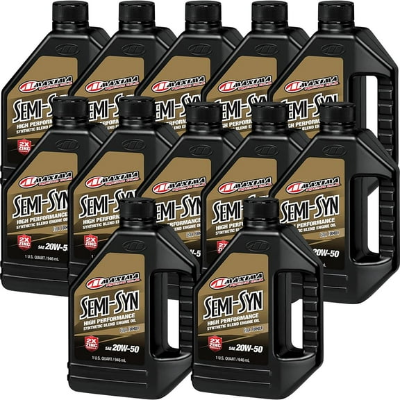 Maxima Racing Oils 22915901 Semi-Synthetic, 20W50, 12 Quarts