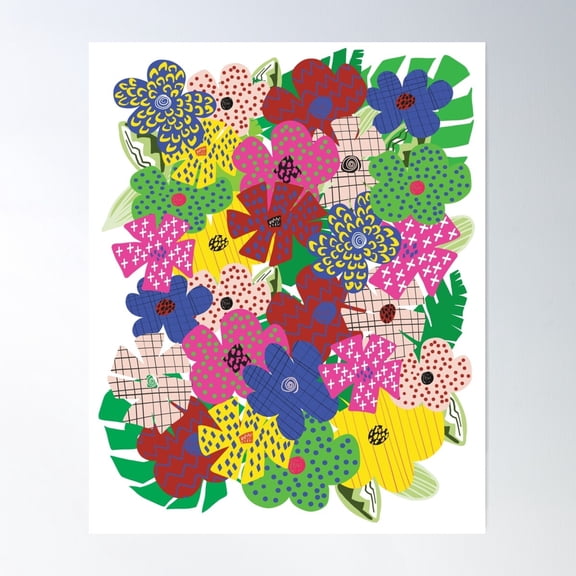 Maximal Bloom Poster Wall Art, Modern Wall Decor For Living Room Bedroom, 8x12 UNFRAMED