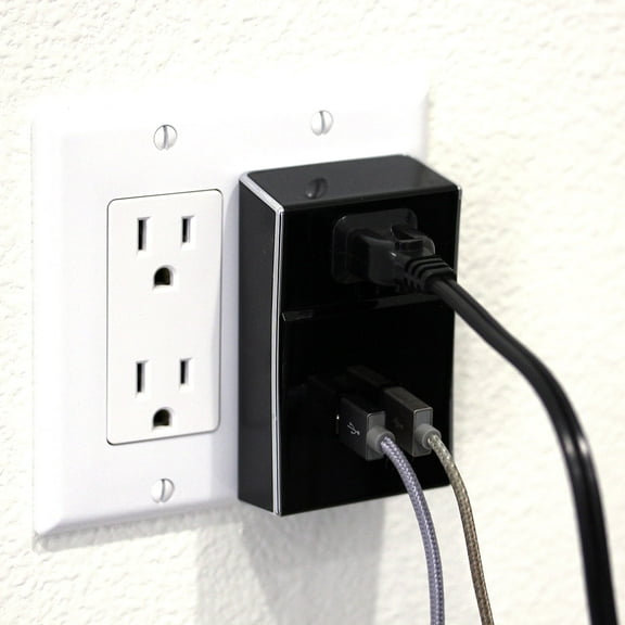 Maximal Power 2-Port USB Home Charger AC Power Plug Wall Plate Adapter - Plug and Play