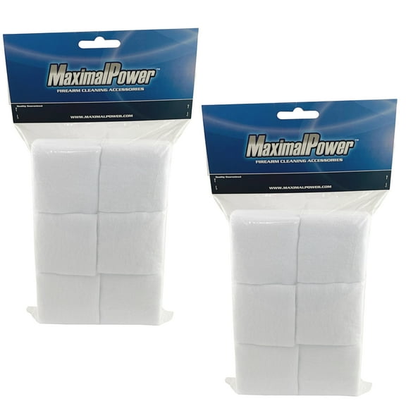 Maximal Power Square 2-1/4" Cotton Cleaning Patches for  0.357" to 0.450" Cleaning and Maintenance (500 Piece)