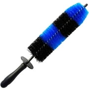 MaximalPower 18  Long Wheel Barrel Brush for Car Wheel Rim Detailing Brush - Car Brush Tire Detail Brush Soft Bristle Multipurpose For Exhaust Tips Motorcycles Blue Brush