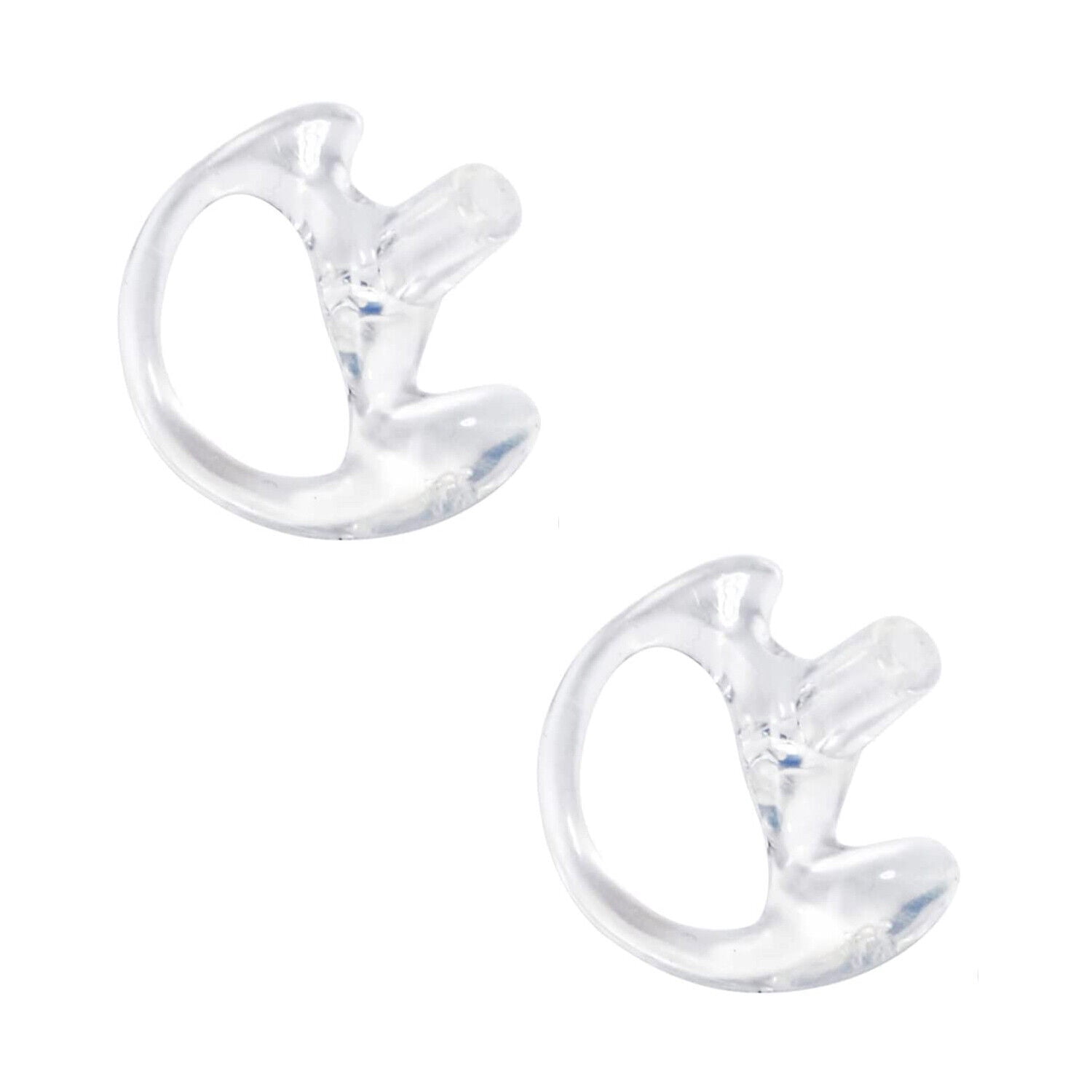 MaximalPower Clear Medium Earmold Earbud Replacement for Two-Way Radios Coil Tube Audio Kits Surveillance (10x Right) : MaximalPower Clear Coil Tube Earbud Headset PTT Mic (2