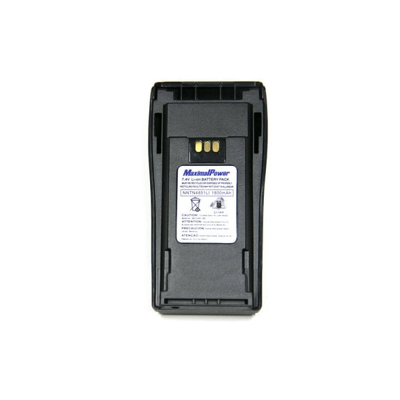 MaximalPower 2 Way Radio Battery Li-ion 1800mAh 7.4V for Motorola CP200, NNTN4851, Flat Fack with Belt Clip