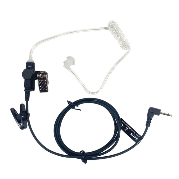 MaximalPower 43" Extra Long Cable 3.5mm Listen Only Earpiece for Speaker Mic of Motorola Kenwood Two Way Radio Receive Only Headset with Earbud for Police Security (1)