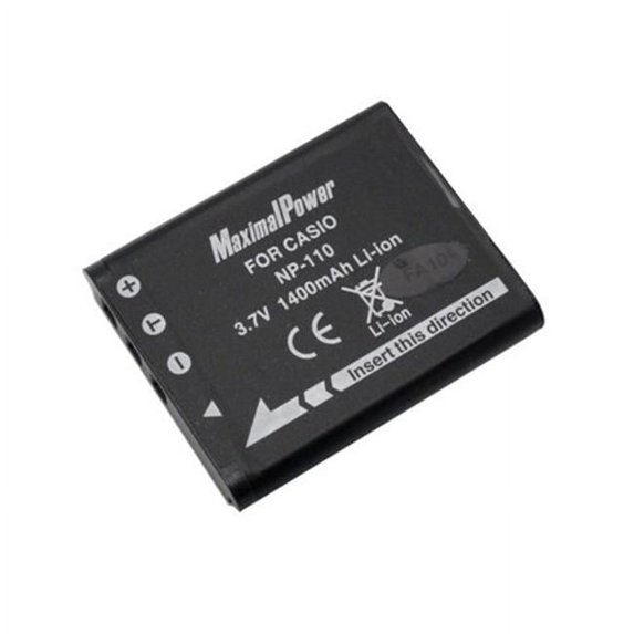 MaximalPower 587 2 Piece Li-Ion Rechargeable Digital Camera Battery For Casio Exilim EX-Z2000- Black