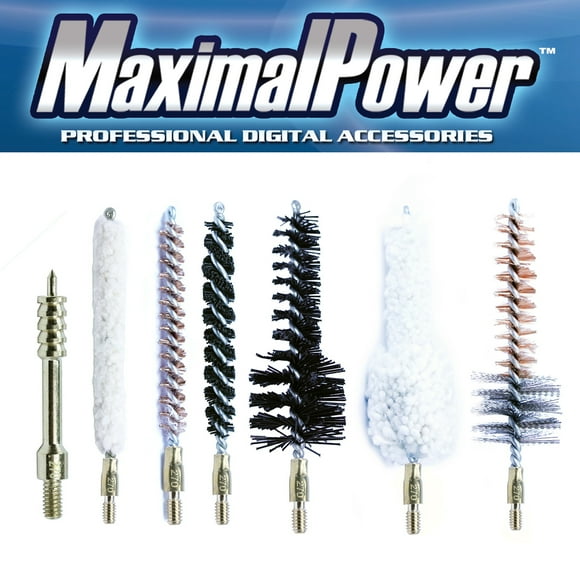 MaximalPower 7-Pack Combo of Gun Cleaning Bore Brushes | Solid Brass Jag Phosphor Bronze Nylon Cotton Chamber Brush | for (.270 Cal/6.8mm)