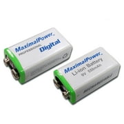 MaximalPower 9V Li-ion Rechargeable Batteries 2 Pack