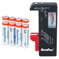 thumbnail image 1 of MaximalPower AA NiMH/Ni-Mh Rechargeable Battery 2900mAh Batteries + Battery Tester (8X AA Battery + Battery Tester), 1 of 6