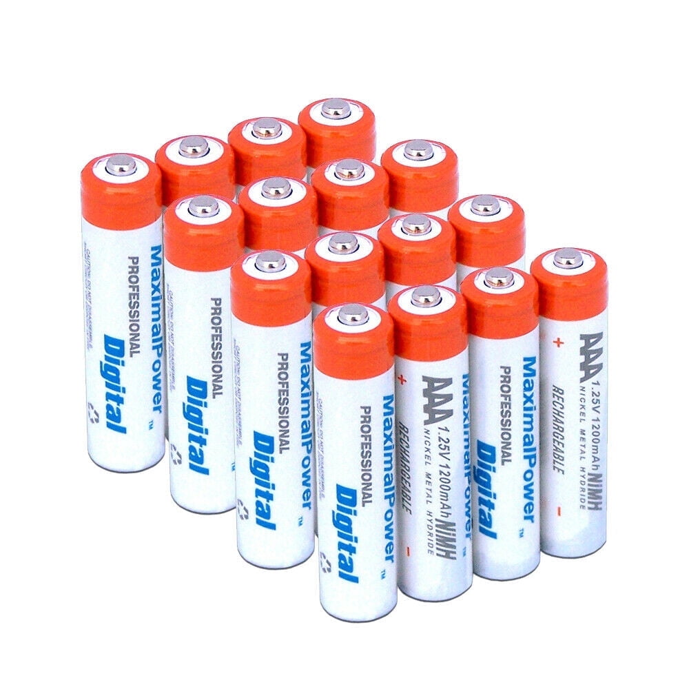 MaximalPower AAA NiMH/Ni Mh Rechargeable Battery 1200mAh (16 Pack)