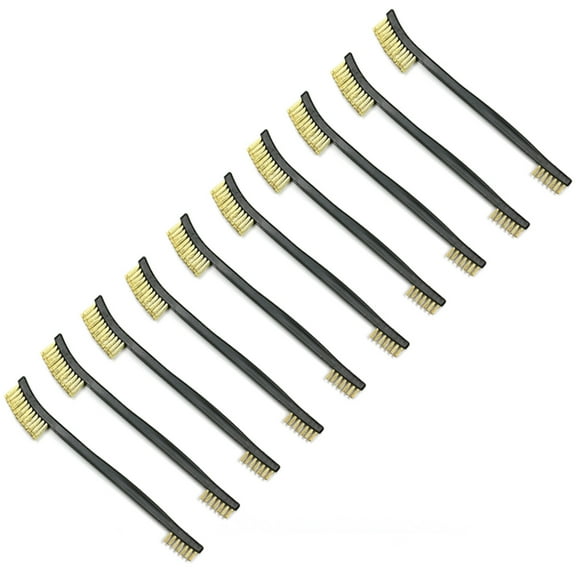 MaximalPower Brass Firearm Cleaning Double-Ended Brushes for Pistol, Revolver, Rifle & Shotgun (10 PACK)