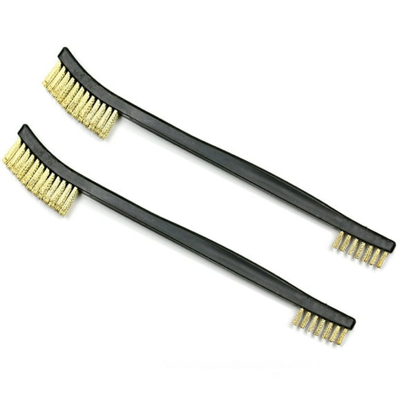 MaximalPower Brass Firearm Cleaning Double-Ended Brushes for Pistol, Revolver, Rifle & Shotgun (2 Pack)