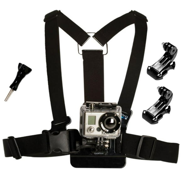 MaximalPower Chest Mount Harness Strap Compatible with GoPro Hero 8 7 6 5 4 3 3+ Max Session Cameras - Includes J-Hook and Thumbscrew