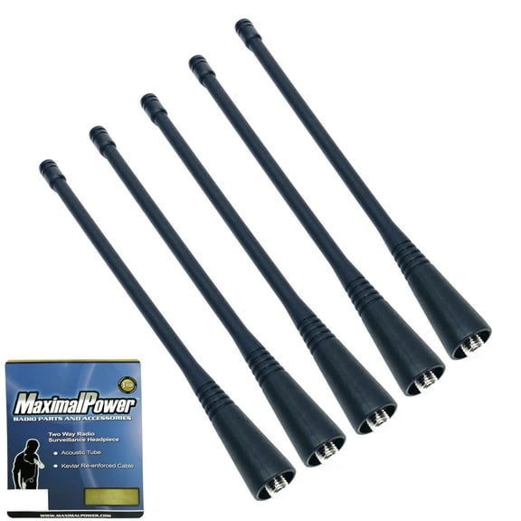 MaximalPower FIVE 5x Long UHF 450-470mhz Radio Whip ANTENNA for Motorola GP380 CP200 CP200D x5