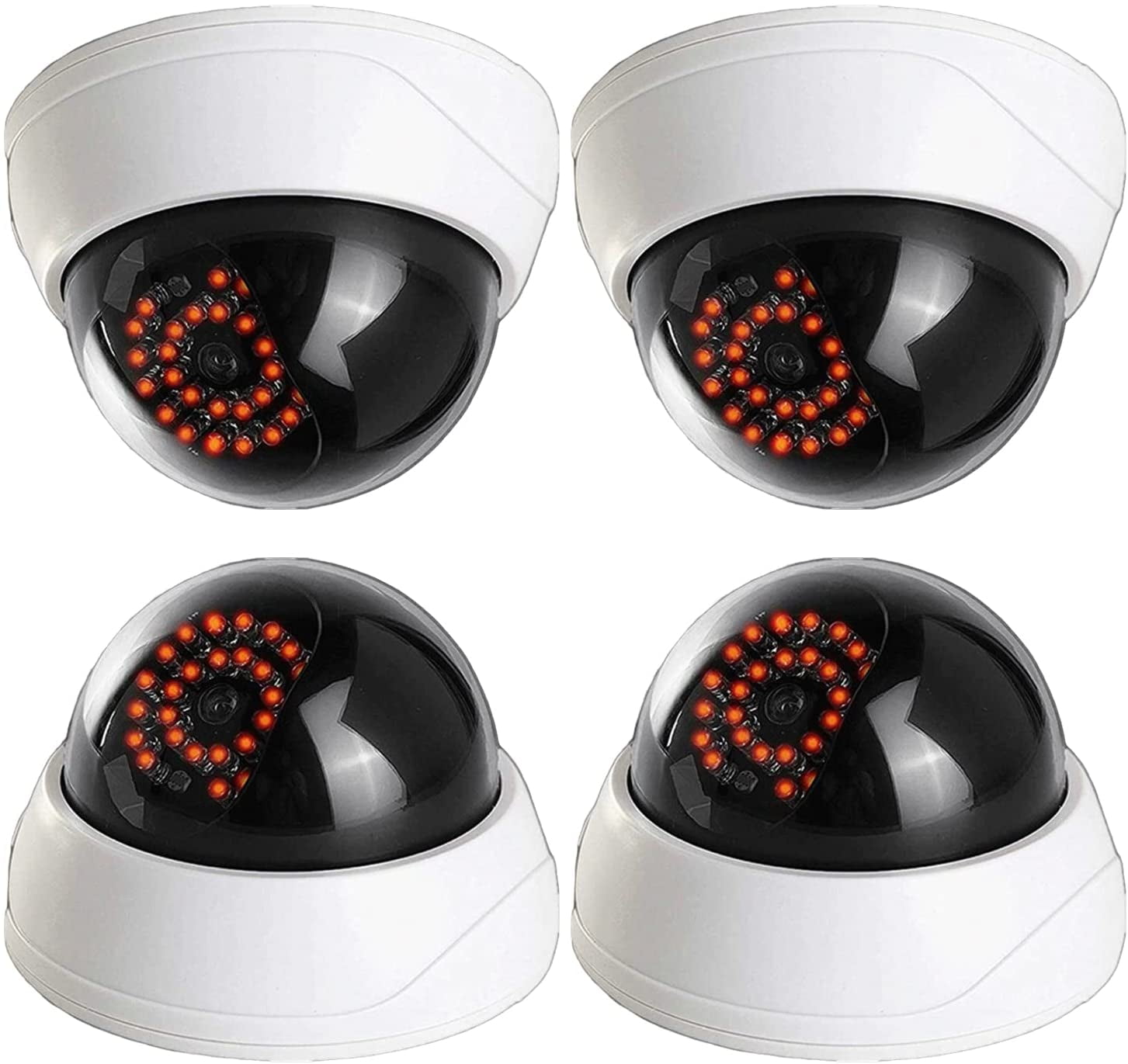 MaximalPower Fake CCTV Security Dummy Dome Camera with Red LED Light
