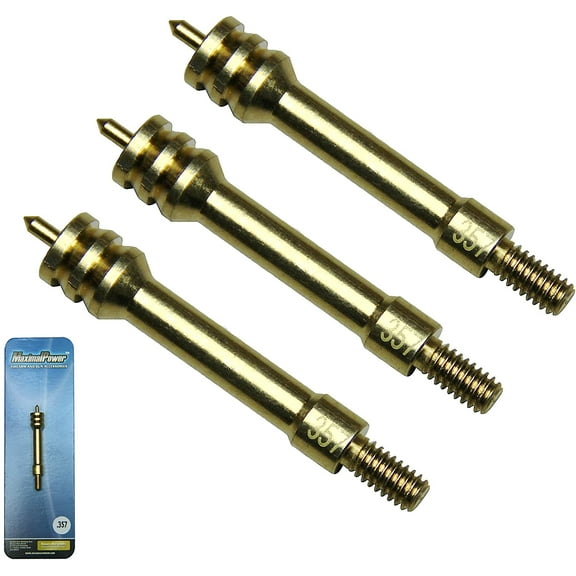 MaximalPower Gun Cleaning Jag .357 Caliber 8-32 Threaded Brass 6460-357 Brush (3 Pack)