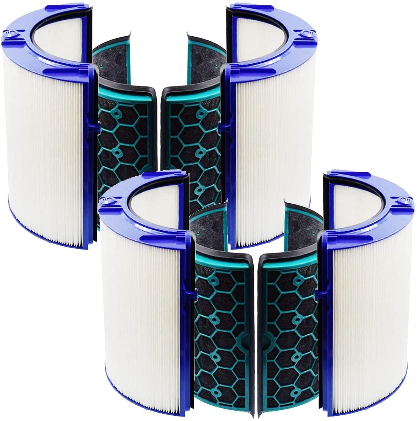 MaximalPower  HEPA Filter and Carbon Filter for Dyson TP04 HP04 DP04 Air Purifier - Pure Cool Purifier Fan Replacement Filter True Glass HEPA Filter (2 Sets)