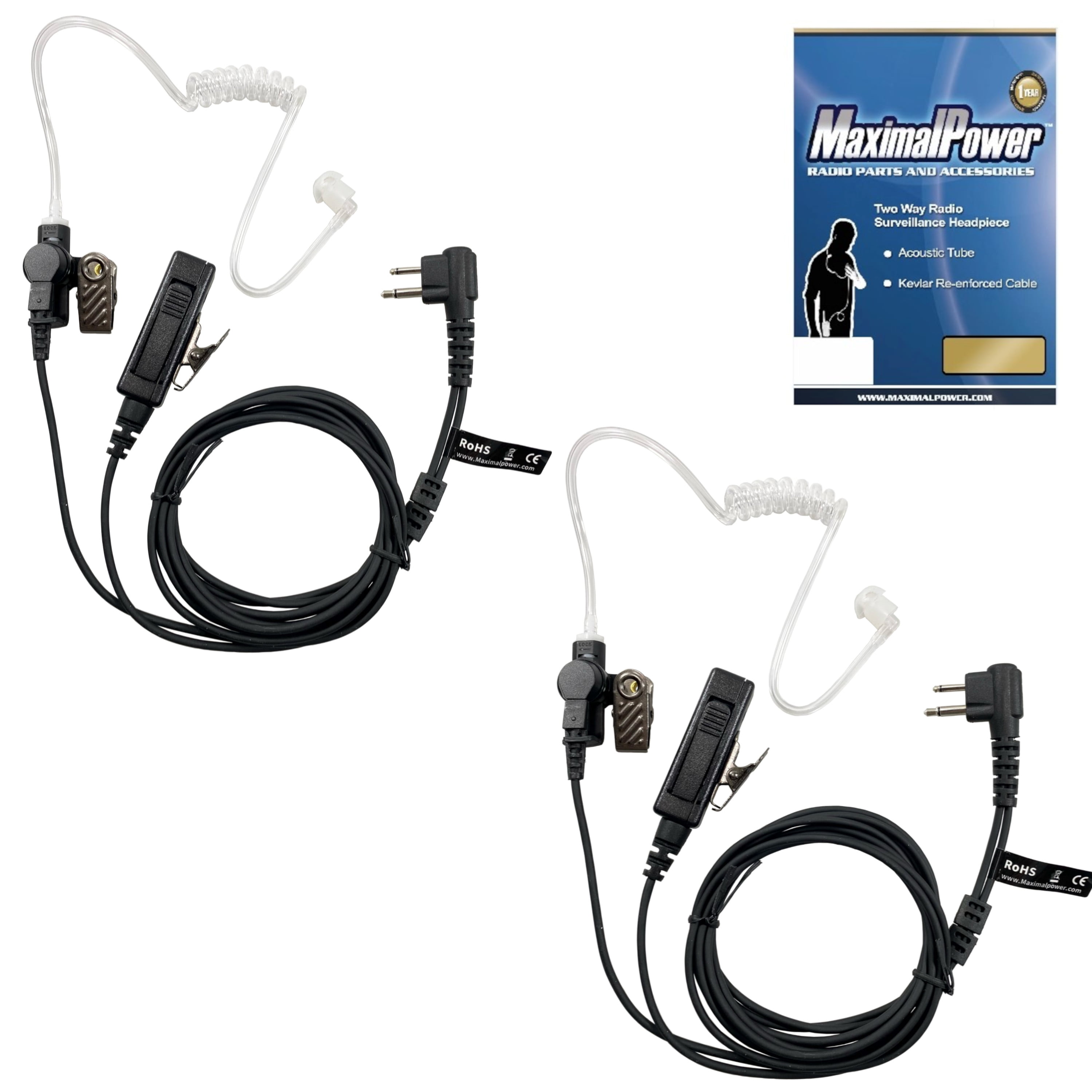 最安値で  Earpiece Headset Surveillance MaximalPower PTT MOTOROLA Mic 警察グッズ