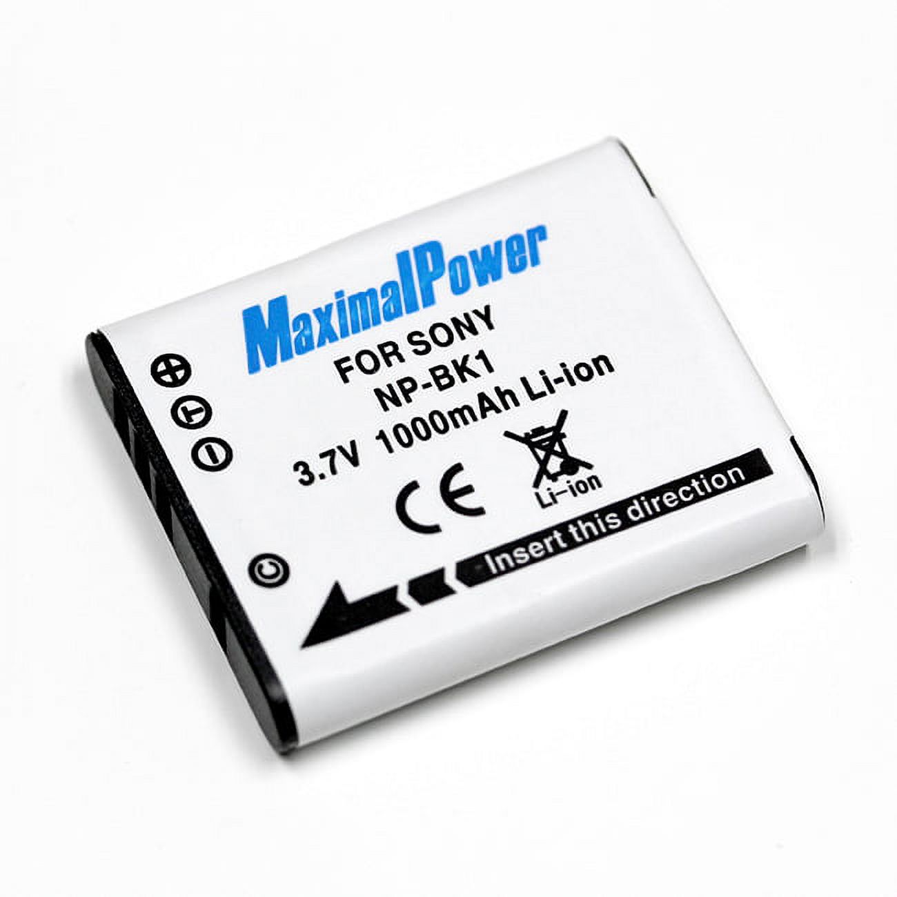 MaximalPower Li-ion Battery For SONY NP-BK1 Camera Batteries Non-OEM ...