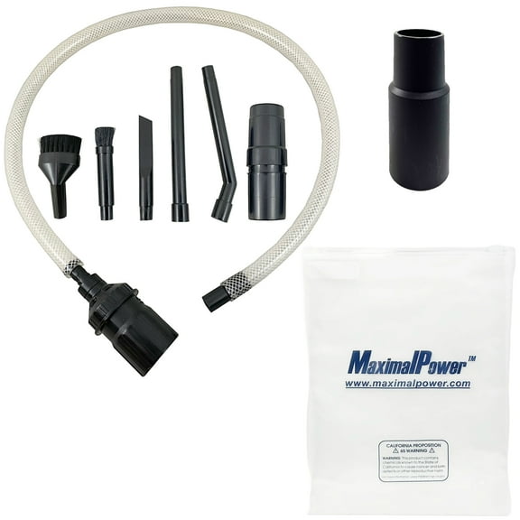 MaximalPower Mini/Micro Vacuum Attachment Tools 9-PC Cleaning & Detailing Kit with Extra Adapter for Select Vacuum Models