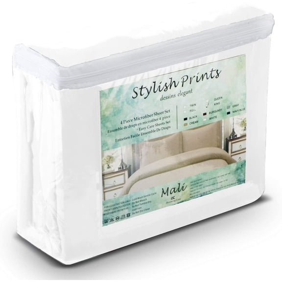 MaximalPower Polyester Plush Fitted Sheets, King, White