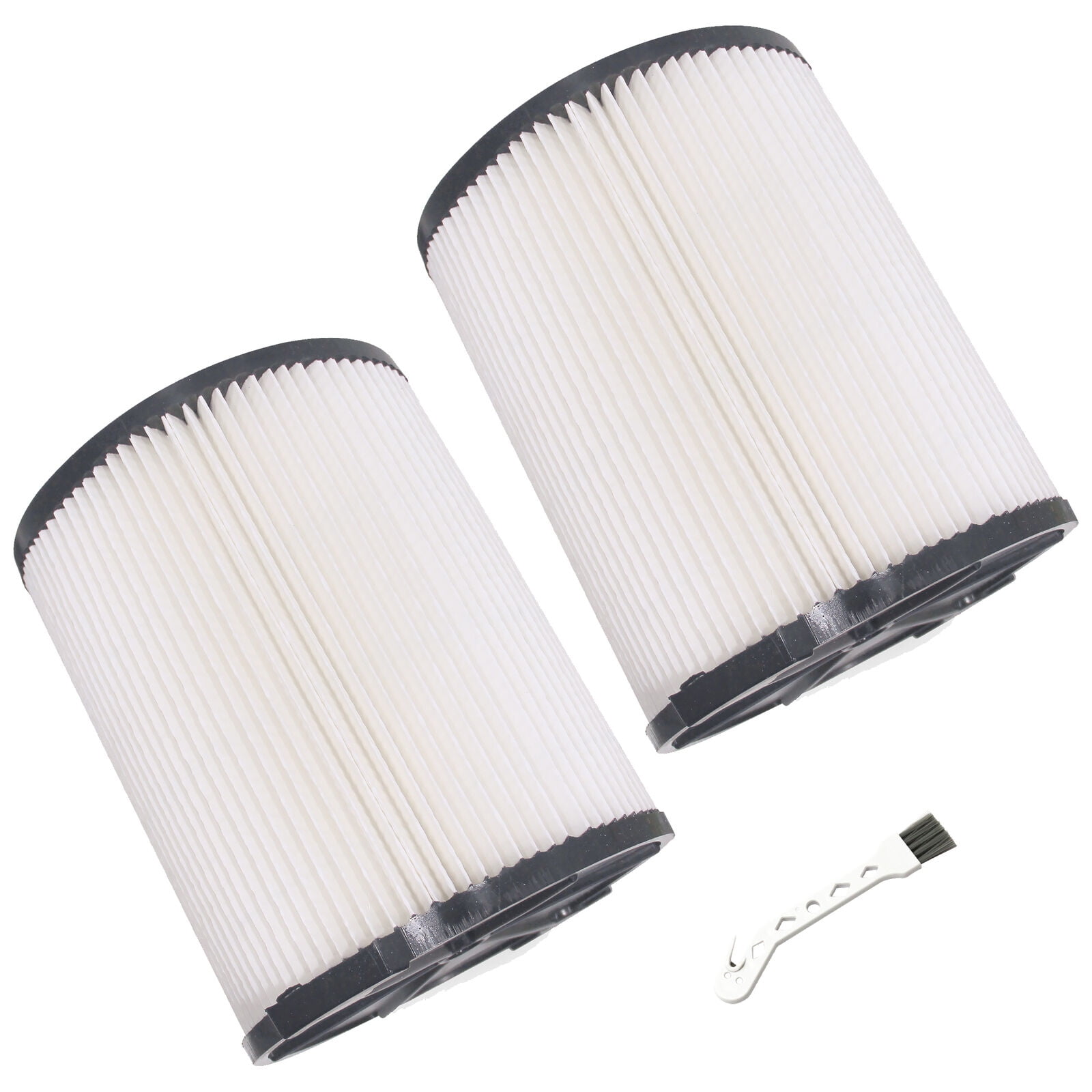 2 Pack White Reusable Wet/Dry Vacuum Filters