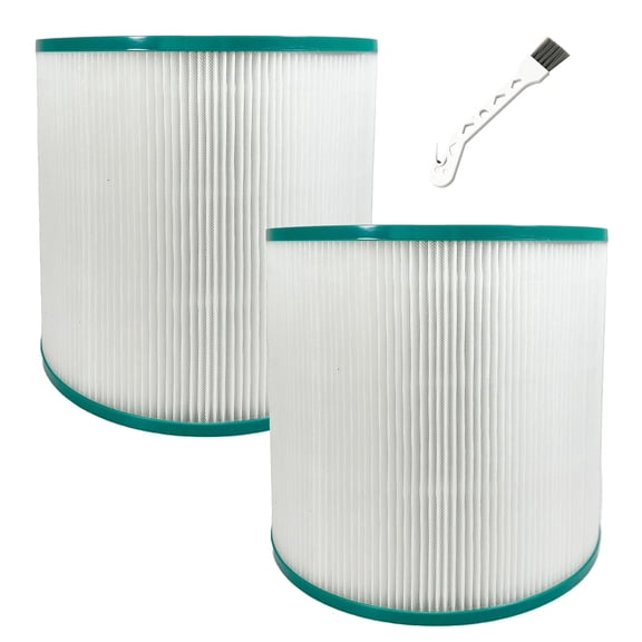 MaximalPower Replacement Filter for Dyson Tower Fan & Air Purifier TP01 TP02 TP03 Part 968126-03 - Clean Out Smoke, Dirt, Dust, Debris, Grime, Odor in the Air (2 Pack Filter & Small Brush)
