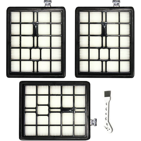 MaximalPower Replacement Filter F45 for Dirt Devil EZ Lite SD40010 Canister Pet SD40000 - Replaces Part No. # 2KQ0107000 (3 Pack Filter & Small Brush)