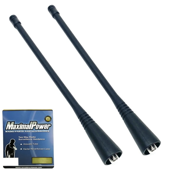 MaximalPower UHF 6 1/2" Inch Whip Antenna (2 Pack) for Motorola Radio NAE6483 GP300 GP340 GP360 x2