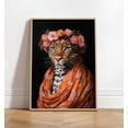 thumbnail image 1 of Maximalist Boho Leopard Art Print, Bold Animal Portrait, Altered Animal Poster, Fun Colourful Wall Art, Flowery Vintage Floral Art Wall Art, Modern Wall Decor, 24x36 UNFRAMED, 1 of 2