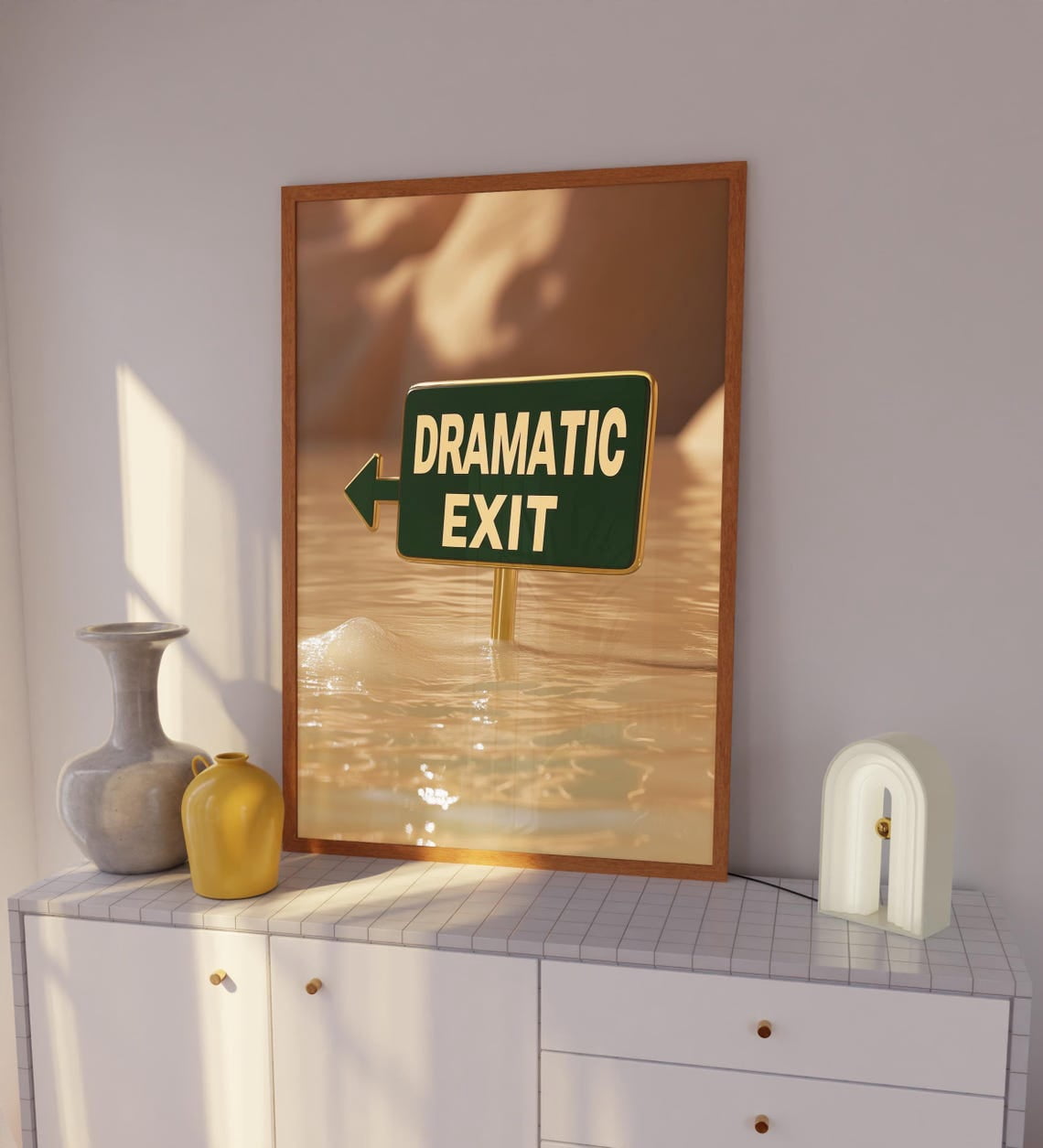 Maximalist Decor, Dramatic Exit Hallway Wall Art Print, Retro Decor ...