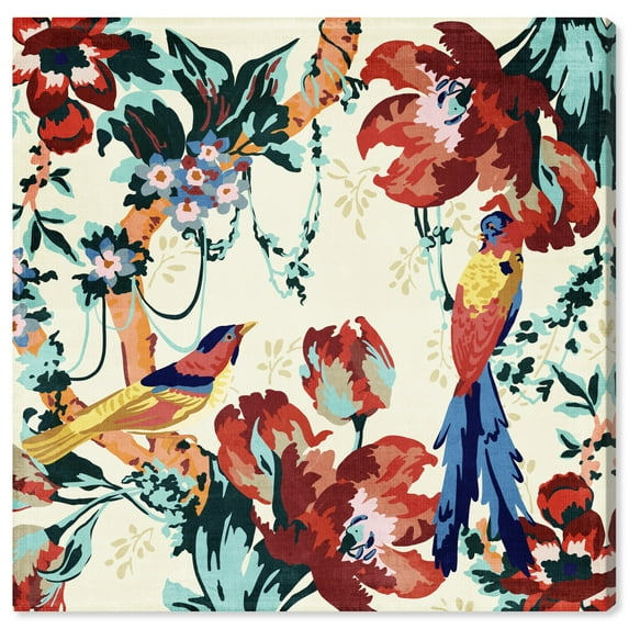 Maximalist Jungle Canvas Boho Maximalist Wall Art by Art Remedy, Gallery Wrapped, 20" x 20"