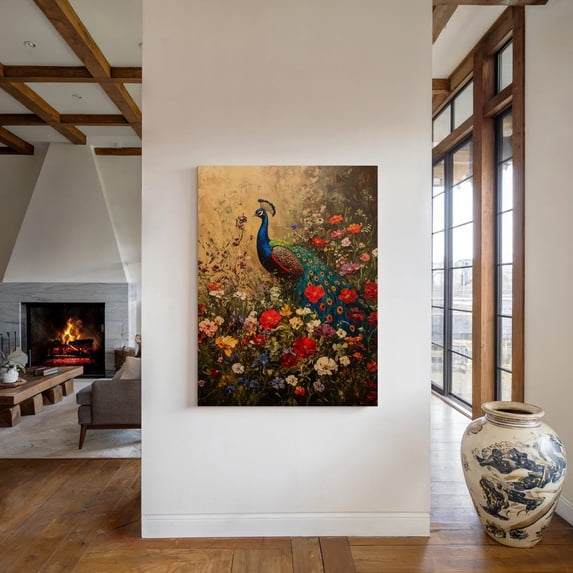 Maximalist Peacock Wildflower Vintage Flower Floral Eclectic Aesthetic ...