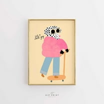 Maximalist Wall Art, Eclectic Wall Art, Feminist Wall Decor, Colorful Poster, Trendy Dog, . Wall Art, Modern Wall Decor, 8x12 UNFRAMED