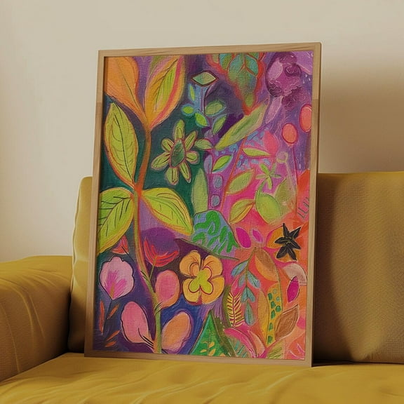 Maximalist Wall Decor, Eclectic Wall Art, Abstract Wall Art, Colourful Art, Trendy Wall Wall Art, Modern Wall Decor, 8x12 UNFRAMED