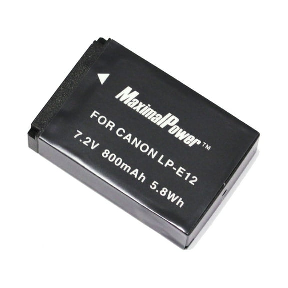 Maximalpower Compatible for Canon LP-E12 Battery, Fits Canon EOS-M, EOS M2, EOS M10, EOS M50, EOS M50 Mark II, EOS M100, EOS M200, SX70 HS, Rebel SL1 Digital Cameras (1 Pack)